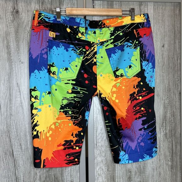 Loudmouth Shorts Bright Color Splash 13" Inseam Golf Multicolor Size 12 - Picture 6 of 6